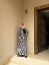 طقم كاروهات بقشة ورد — Floral gingham set
