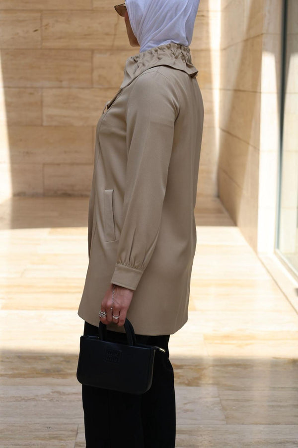 Beige Jacket with robe