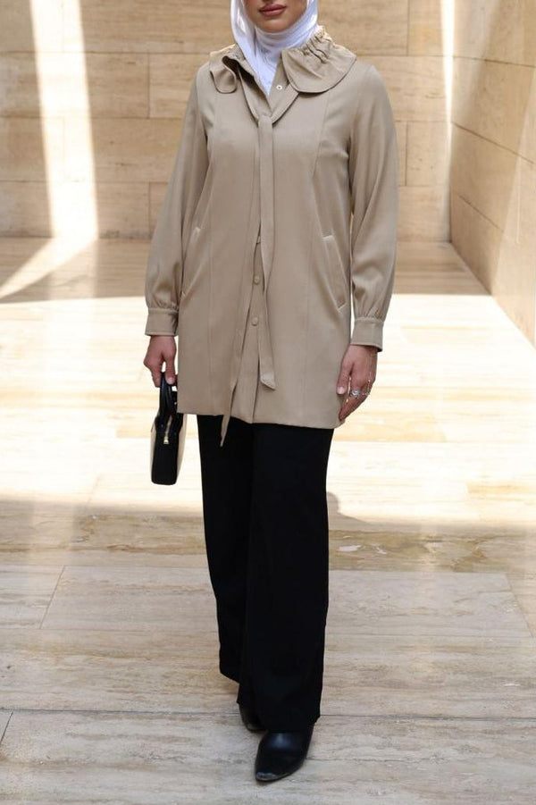 Beige Jacket with robe