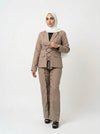 طقم بليزر وتنورة بيج — Beige Skirt and Blazer Set