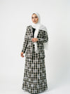 طقم كاروهات بقشة ورد — Floral gingham set