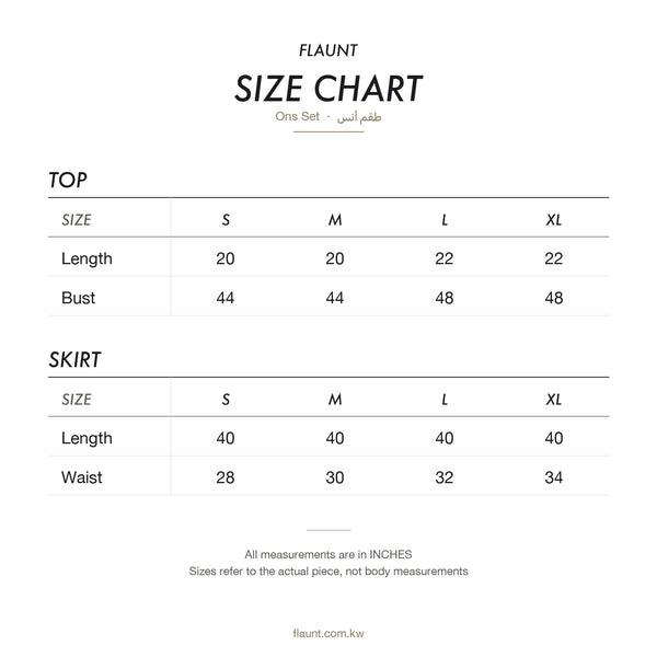 Size chart — Ons Set