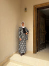 طقم كاروهات بقشة ورد — Floral gingham set