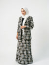 طقم كاروهات بقشة ورد — Floral gingham set